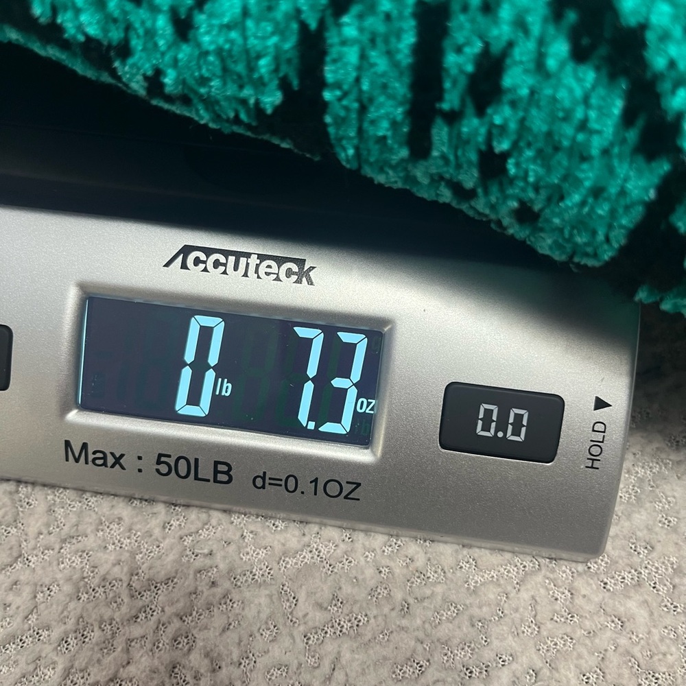 Carducci Women's Sweater Size M Teal & Black Leaf Pattern Knit Pullover V-Neck - Picture 12 of 13